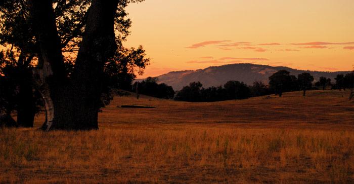 Volcan Mountaint Plains Sunset